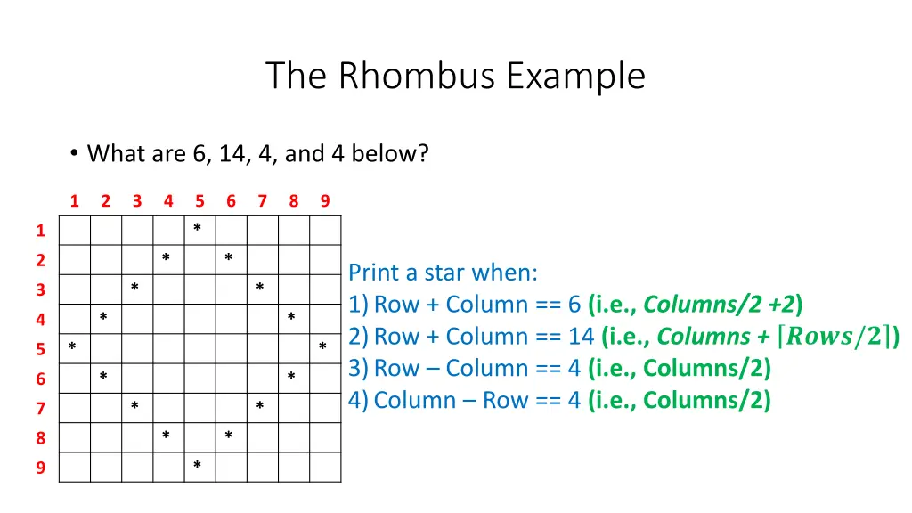 the rhombus example 4