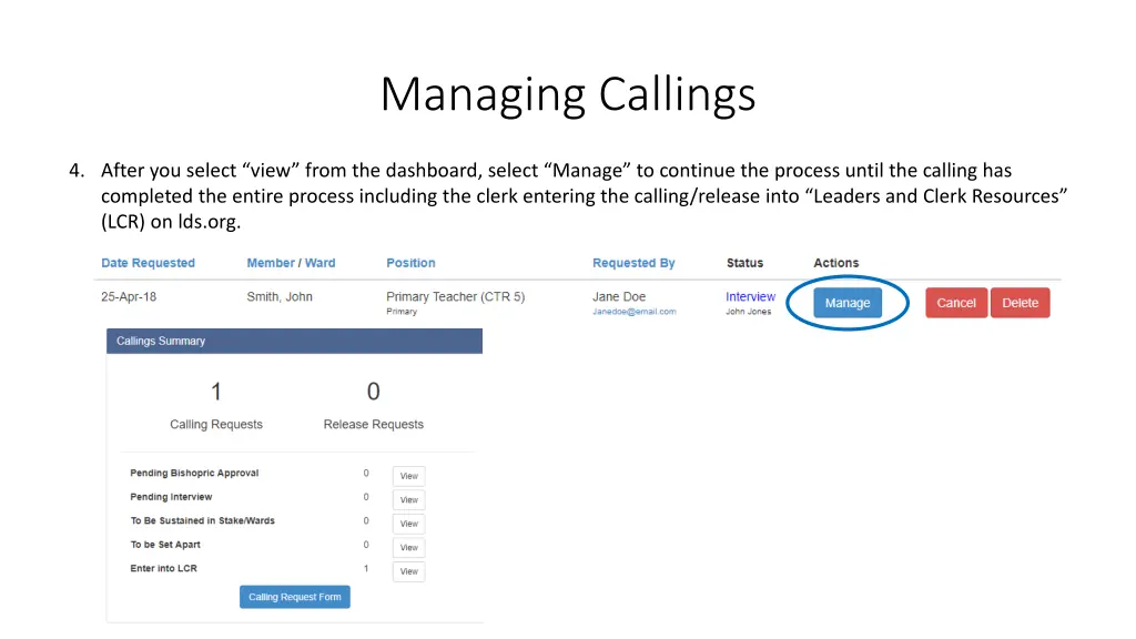 managing callings 4