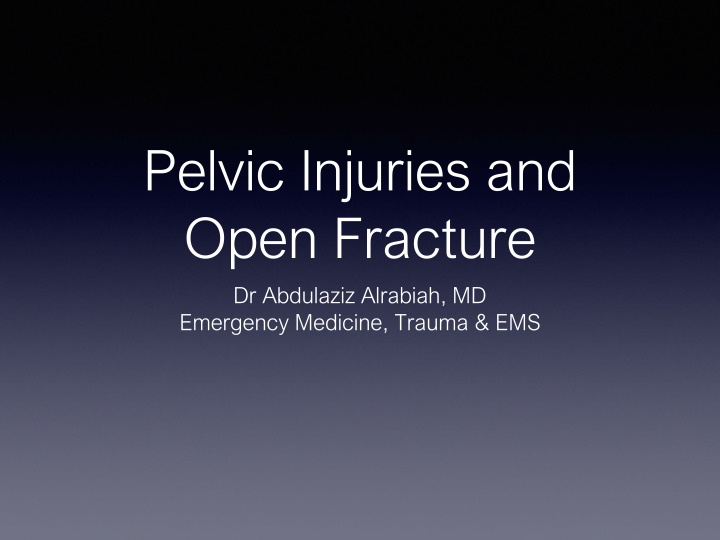 pelvic injuries and open fracture dr abdulaziz