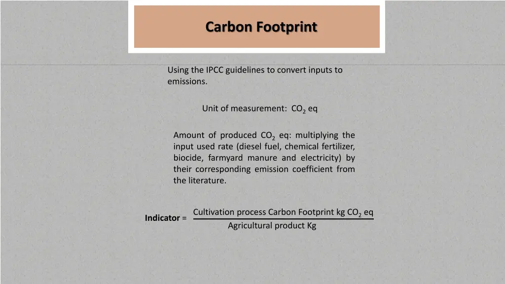 carbon footprint