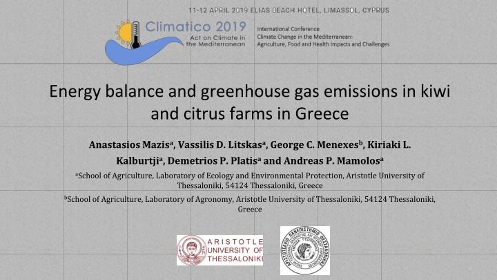 energy balance and greenhouse gas emissions