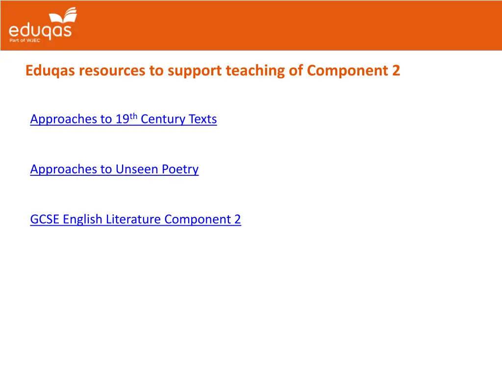 eduqas resources to support teaching of component