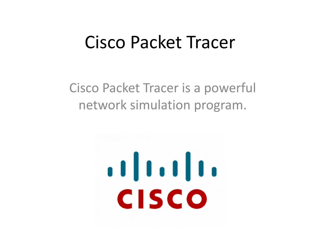 cisco packet tracer 1