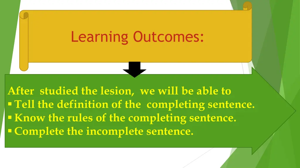 learning outcomes