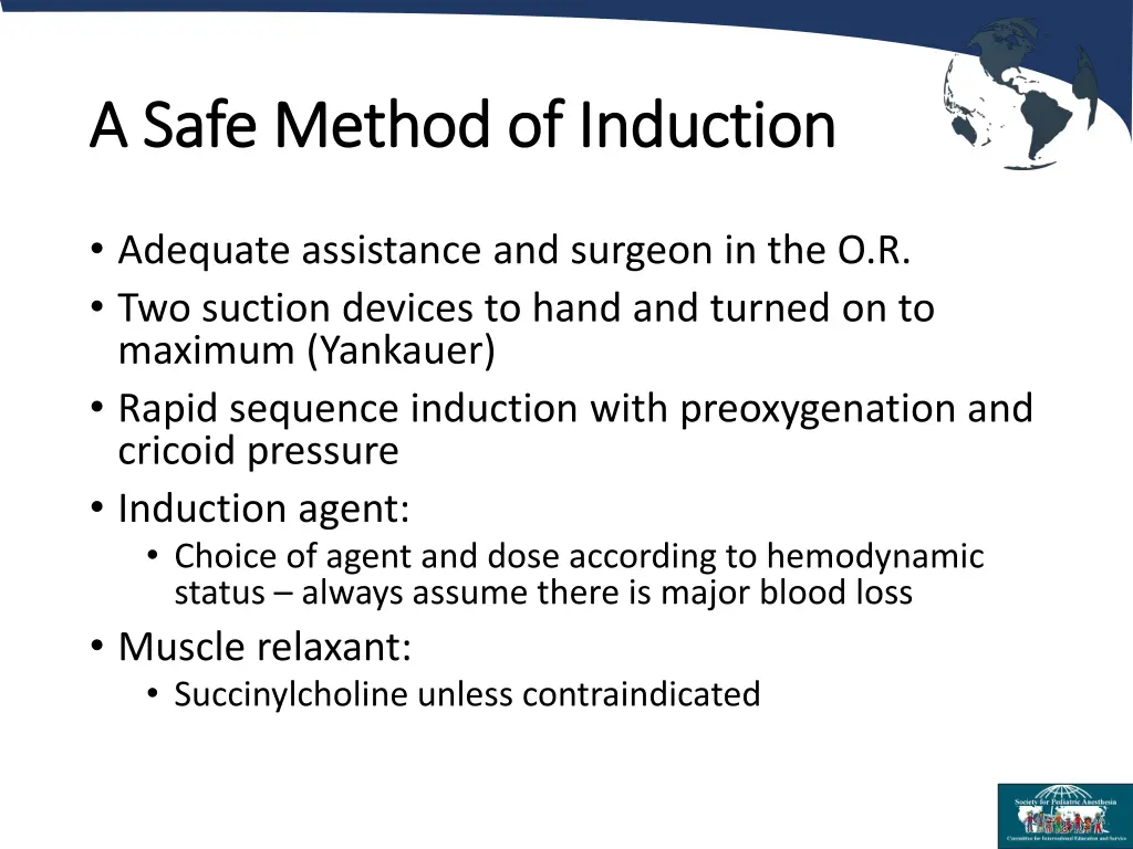 a safe method of induction a safe method