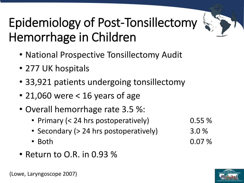 epidemiology of post epidemiology of post