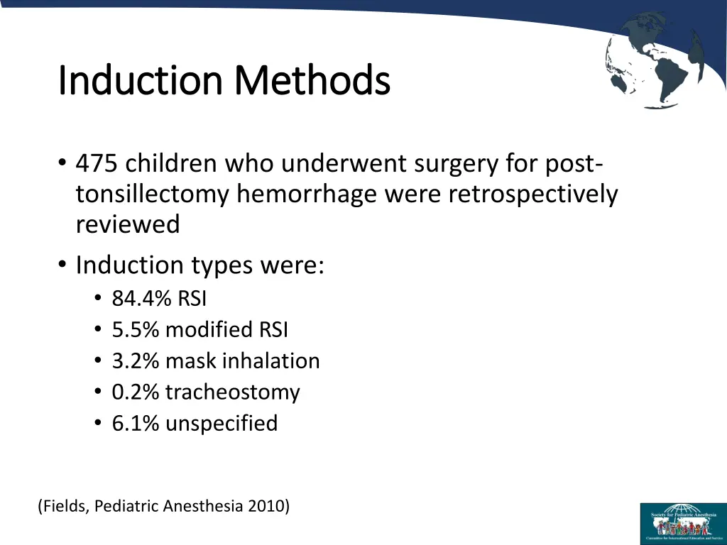 induction methods induction methods