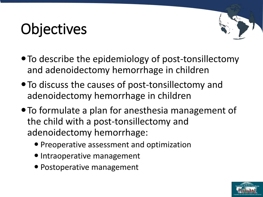 objectives objectives