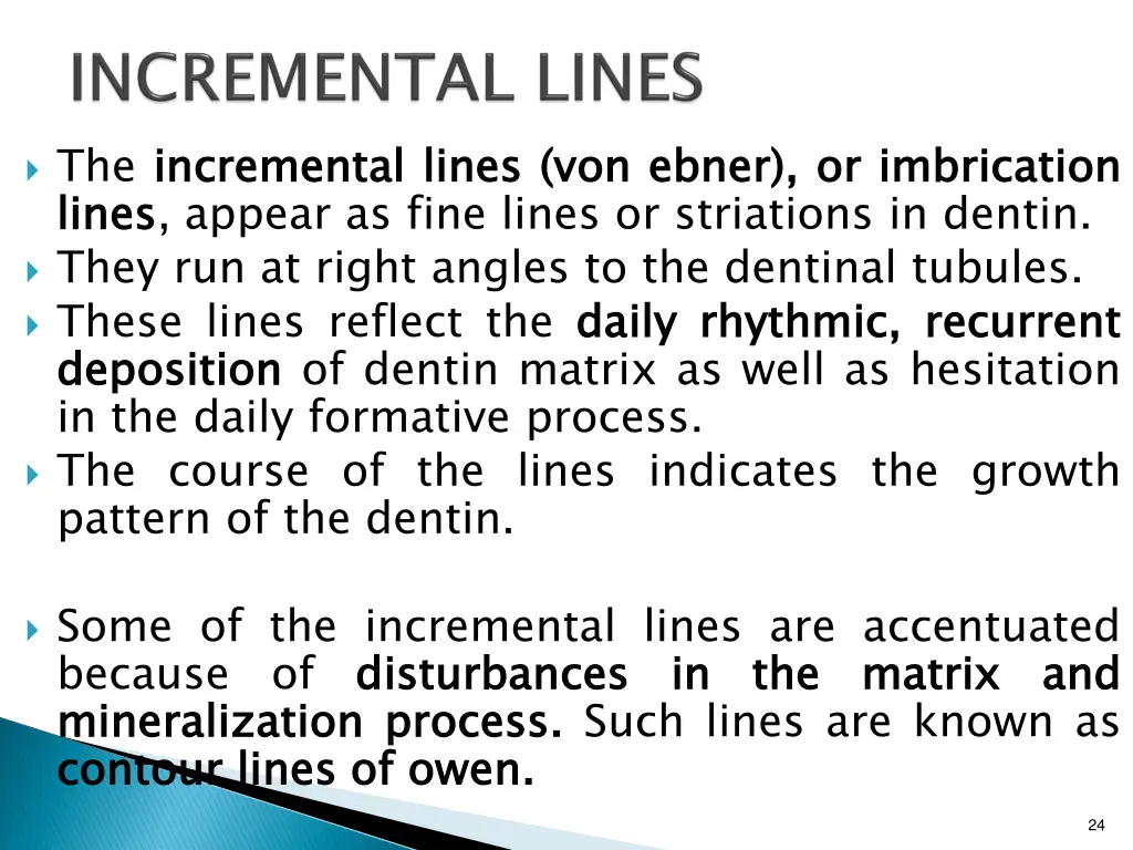 the incremental lines they run at right angles