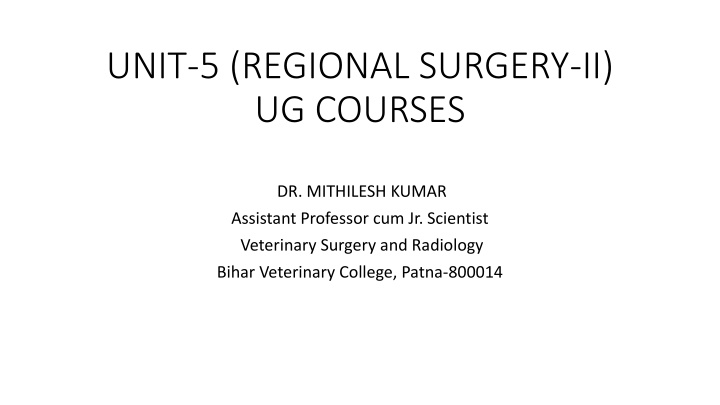 unit 5 regional surgery ii ug courses