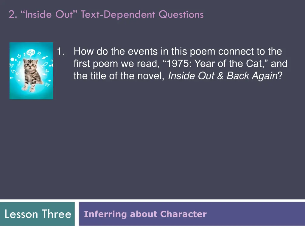 2 inside out text dependent questions