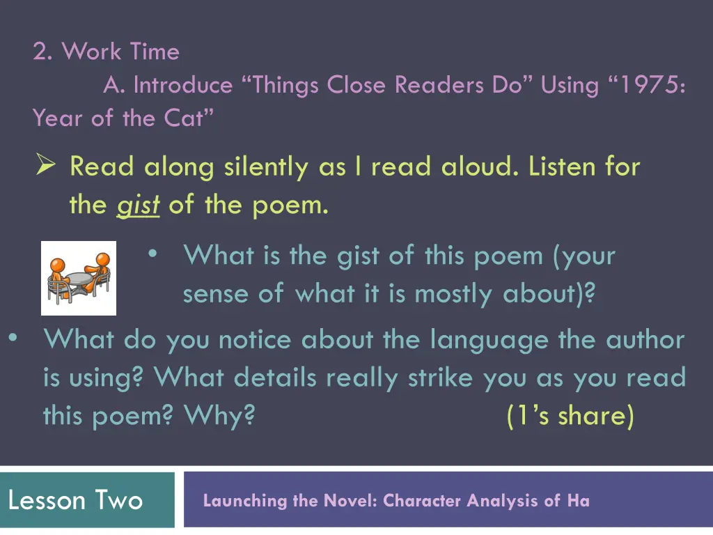 2 work time a introduce things close readers 1