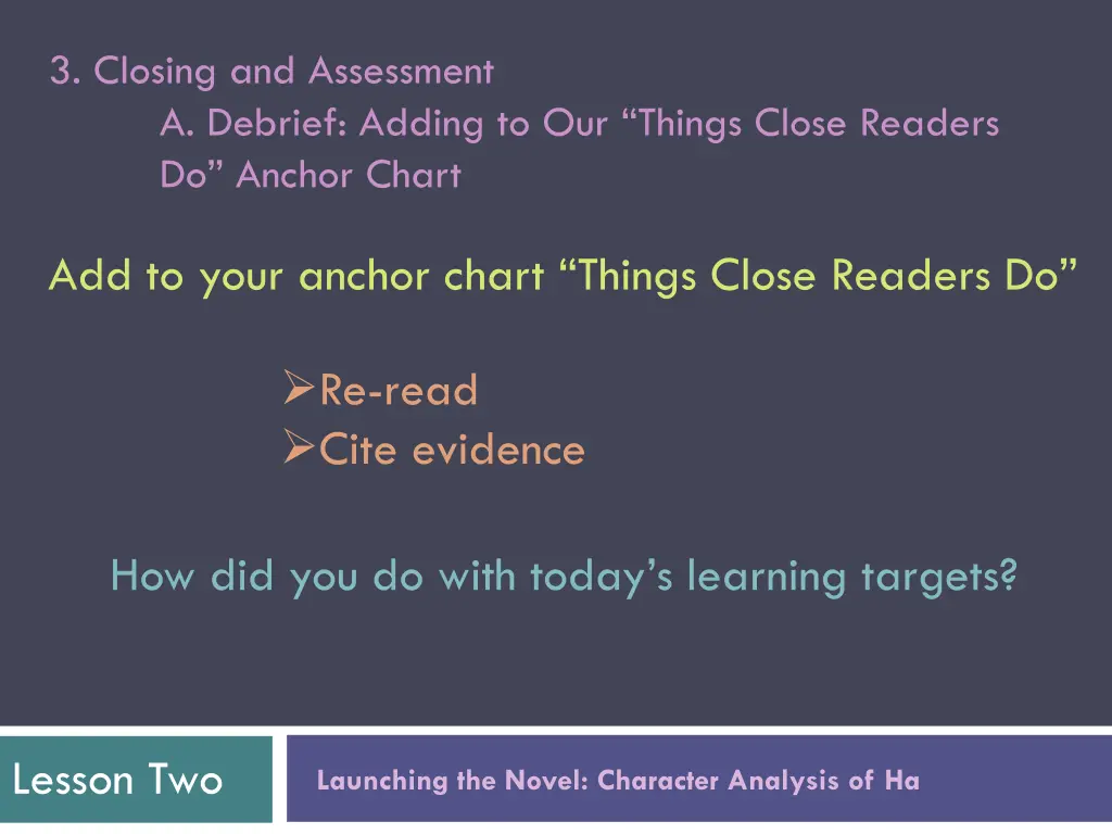 3 closing and assessment a debrief adding