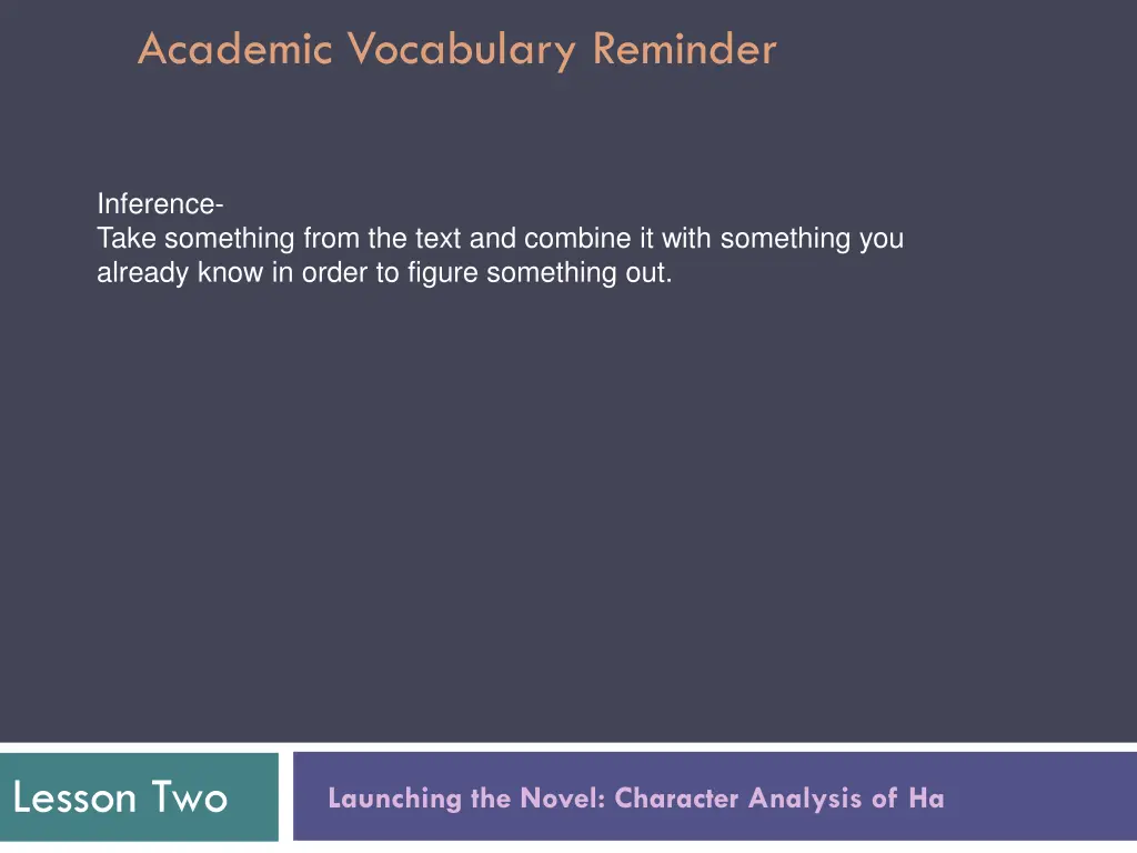 academic vocabulary reminder