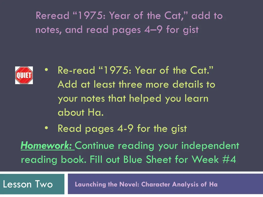 reread 1975 year of the cat add to notes and read