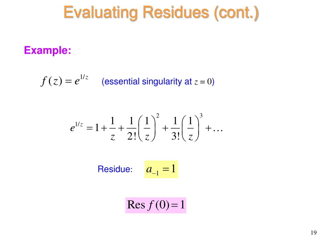 evaluating residues cont 10