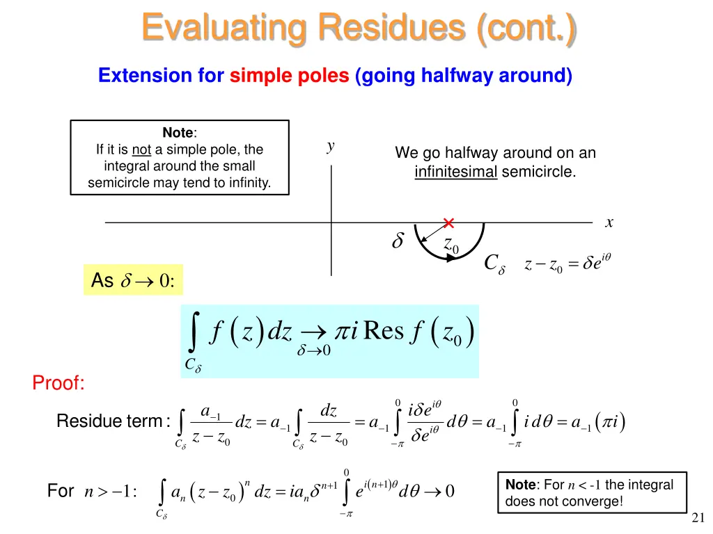 evaluating residues cont 12