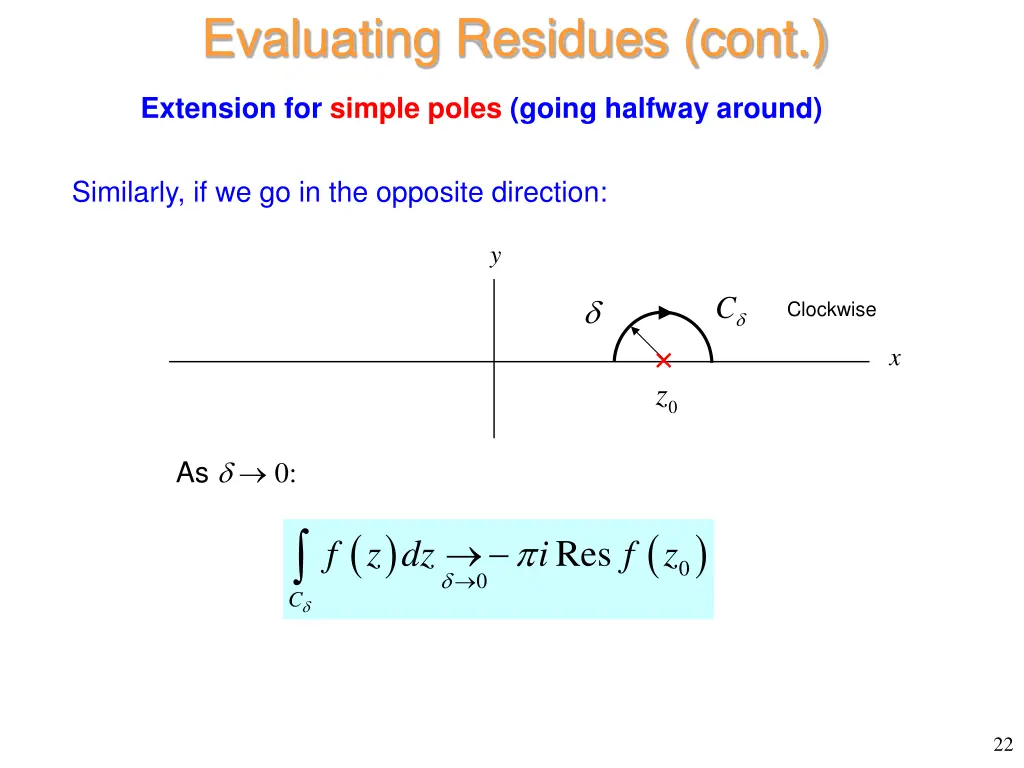 evaluating residues cont 13