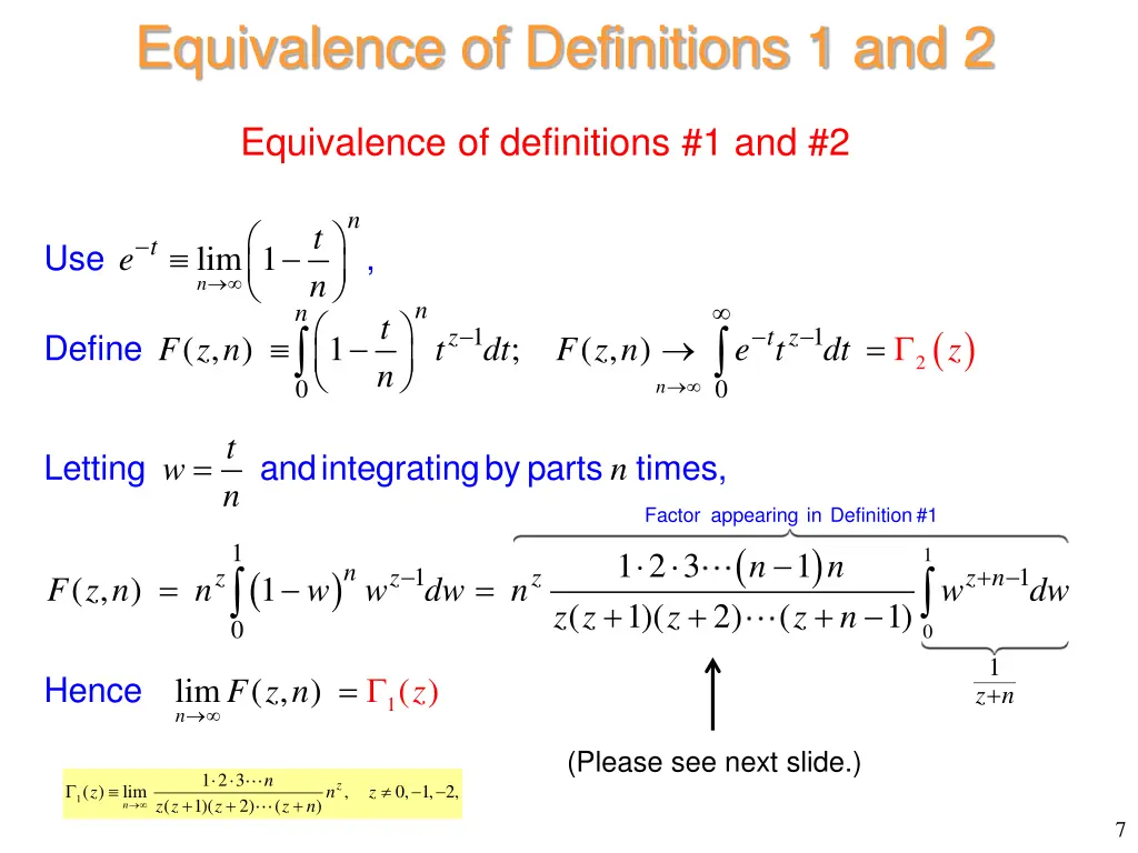 equivalence of definitions 1 and 2