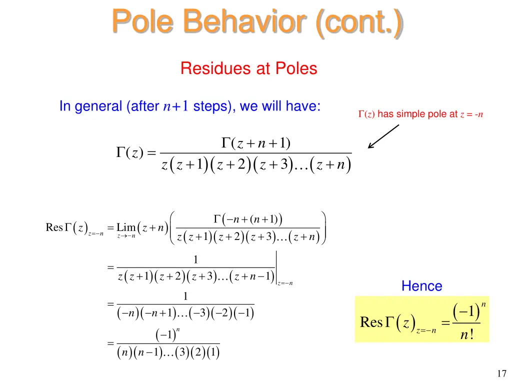 pole behavior cont 1