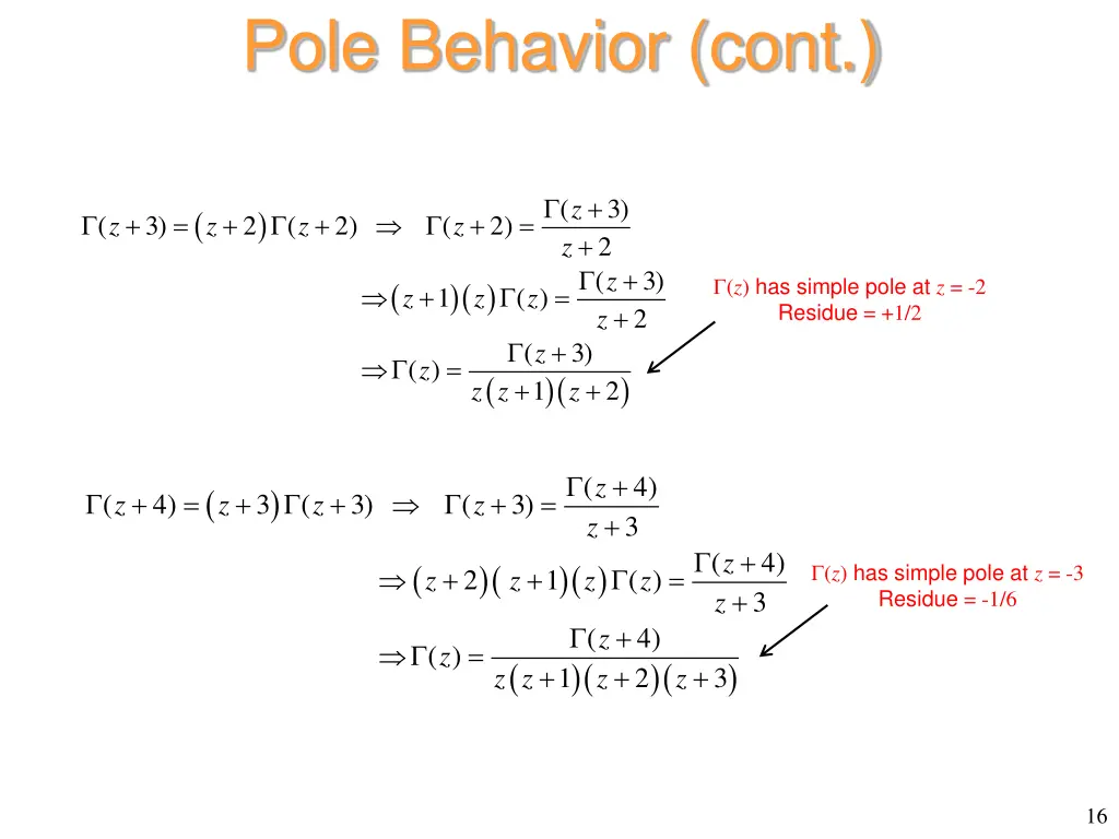 pole behavior cont