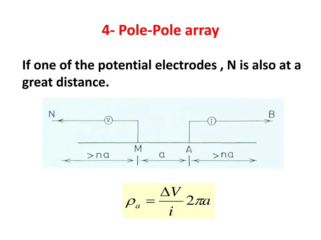 4 pole pole array