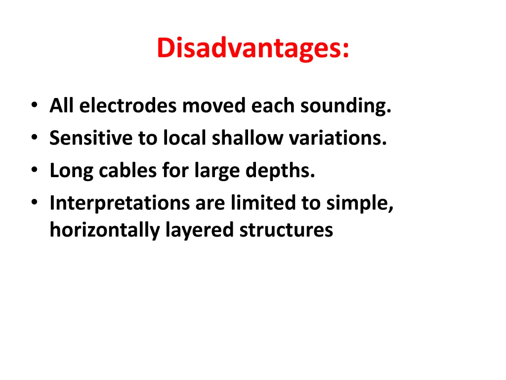 disadvantages