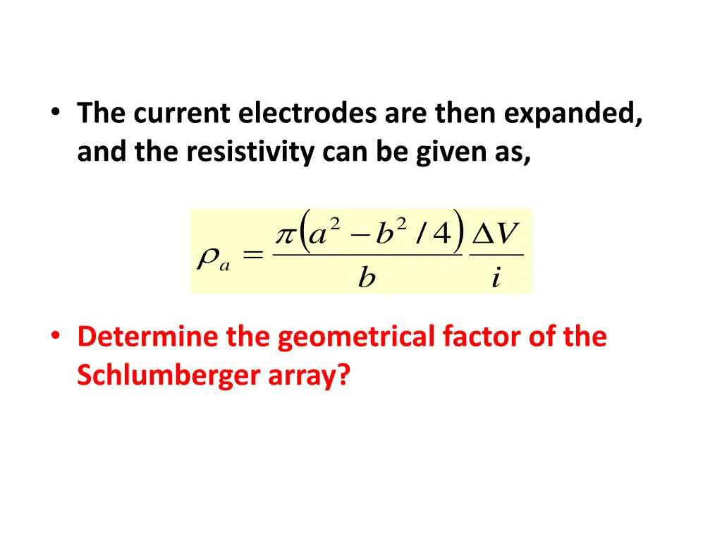 the current electrodes are then expanded