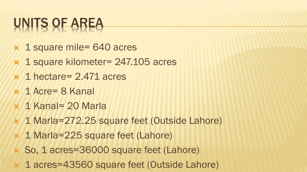 units of area