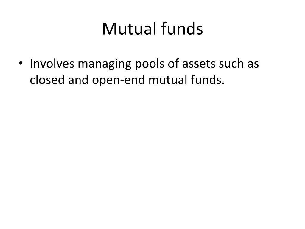 mutual funds