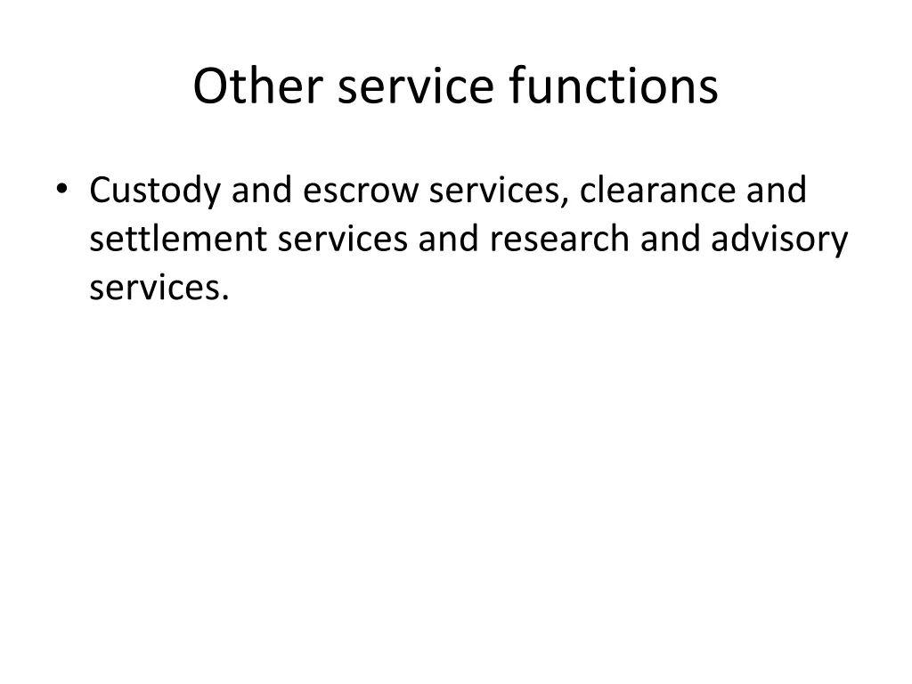 other service functions