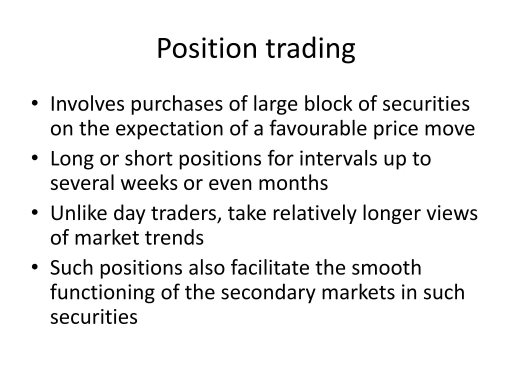 position trading