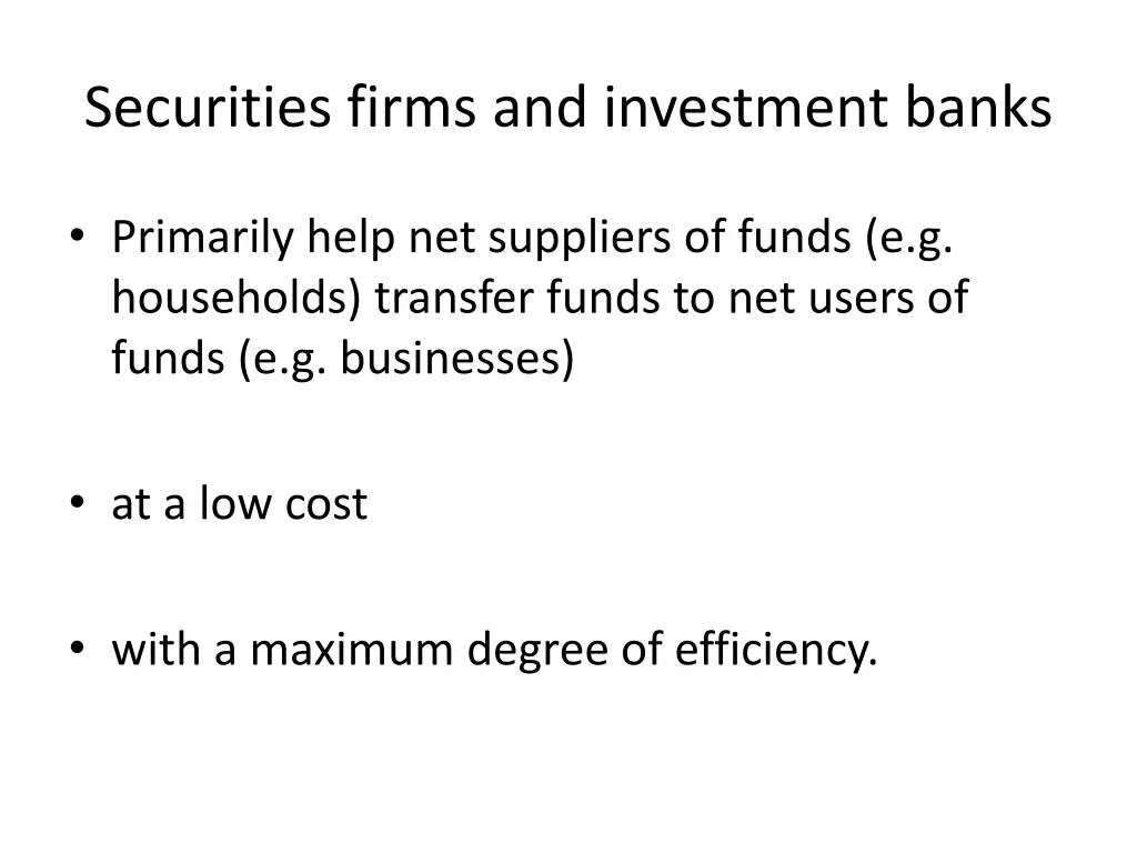 securities firms and investment banks 1