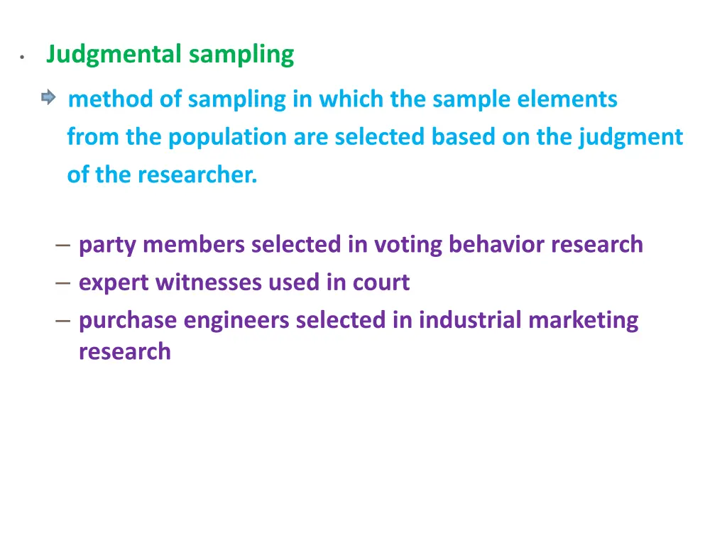 judgmental sampling