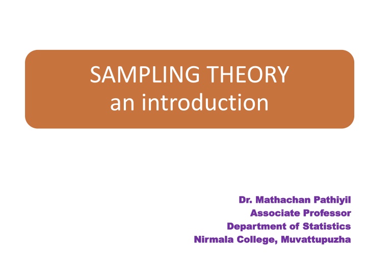 sampling theory an introduction