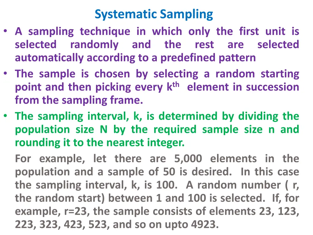 systematic sampling