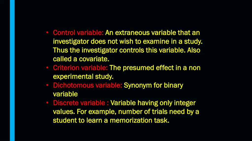 control variable control variable an extraneous