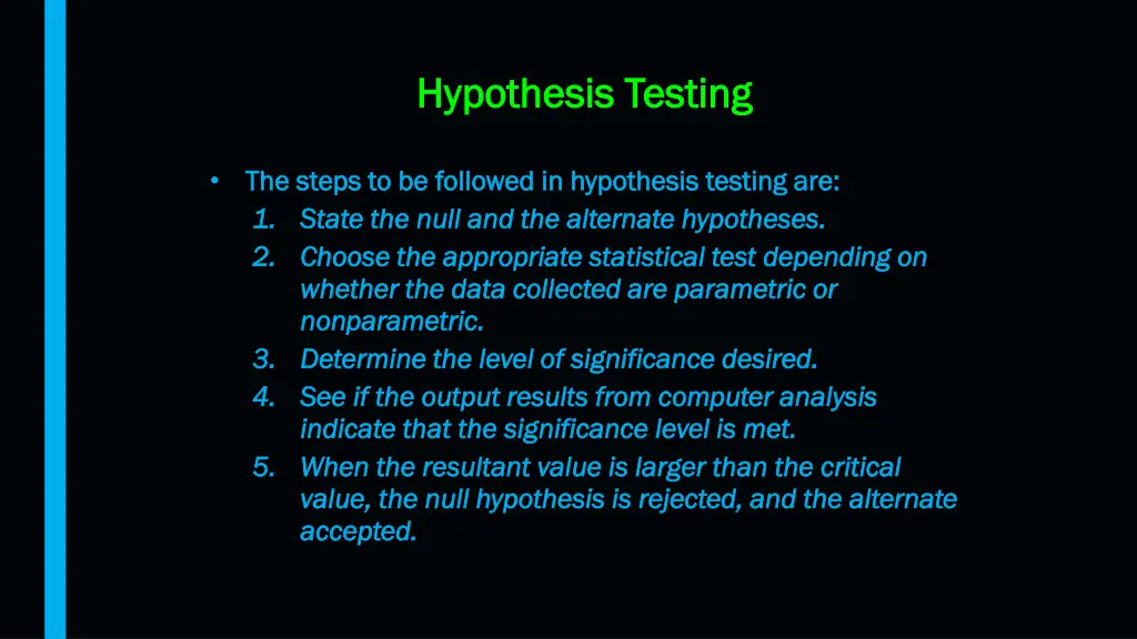 hypothesis testing hypothesis testing