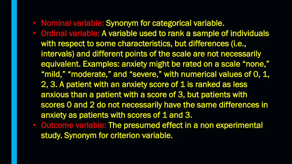 nominal variable nominal variable synonym