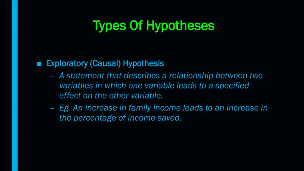 types of hypotheses types of hypotheses 1