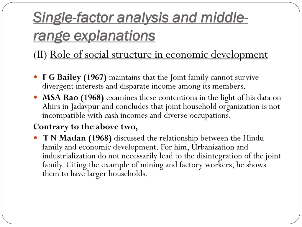 single single factor analysis and middle factor 1