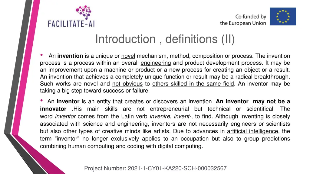 introduction definitions ii