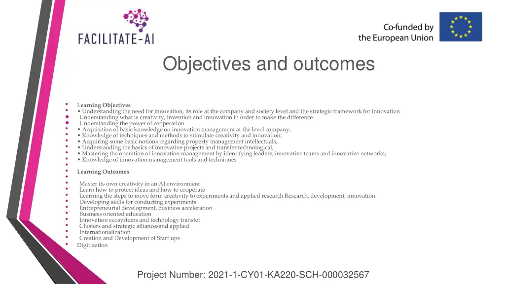 objectives and outcomes