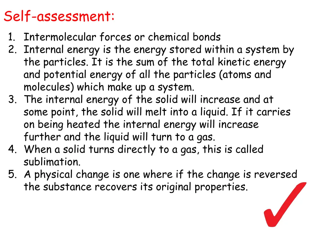 self assessment 1