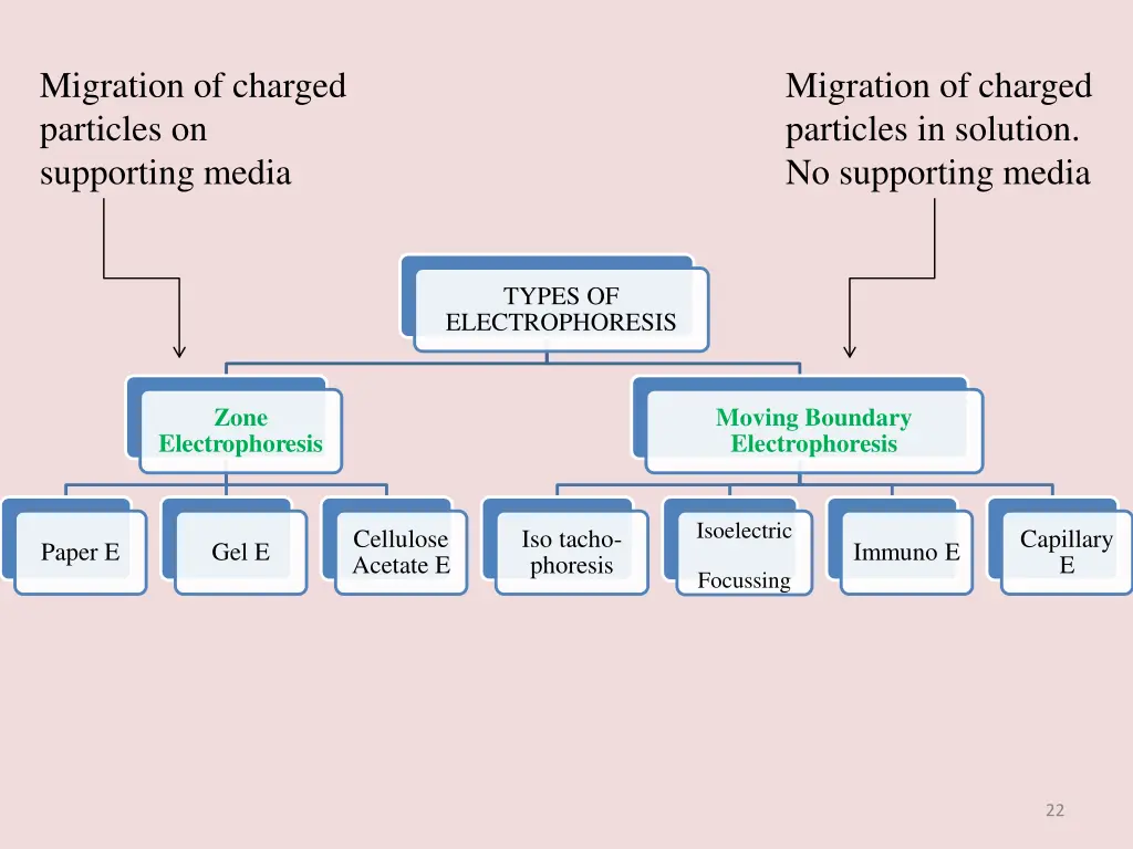 migration of charged particles on supporting media