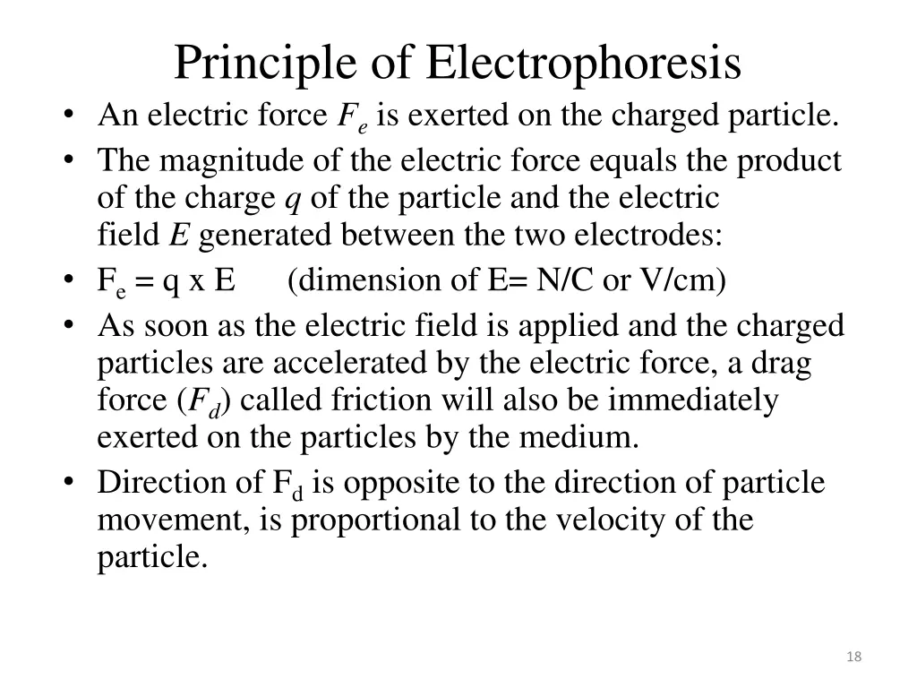 principle of electrophoresis 1