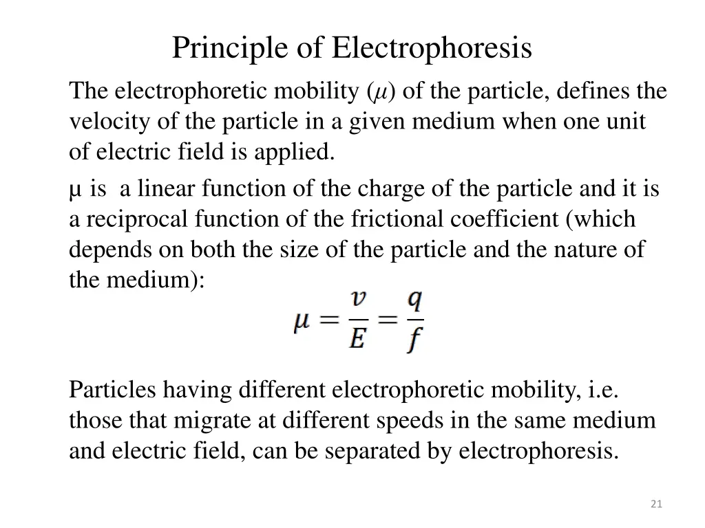 principle of electrophoresis 4