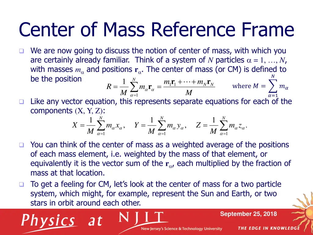 center of mass reference frame