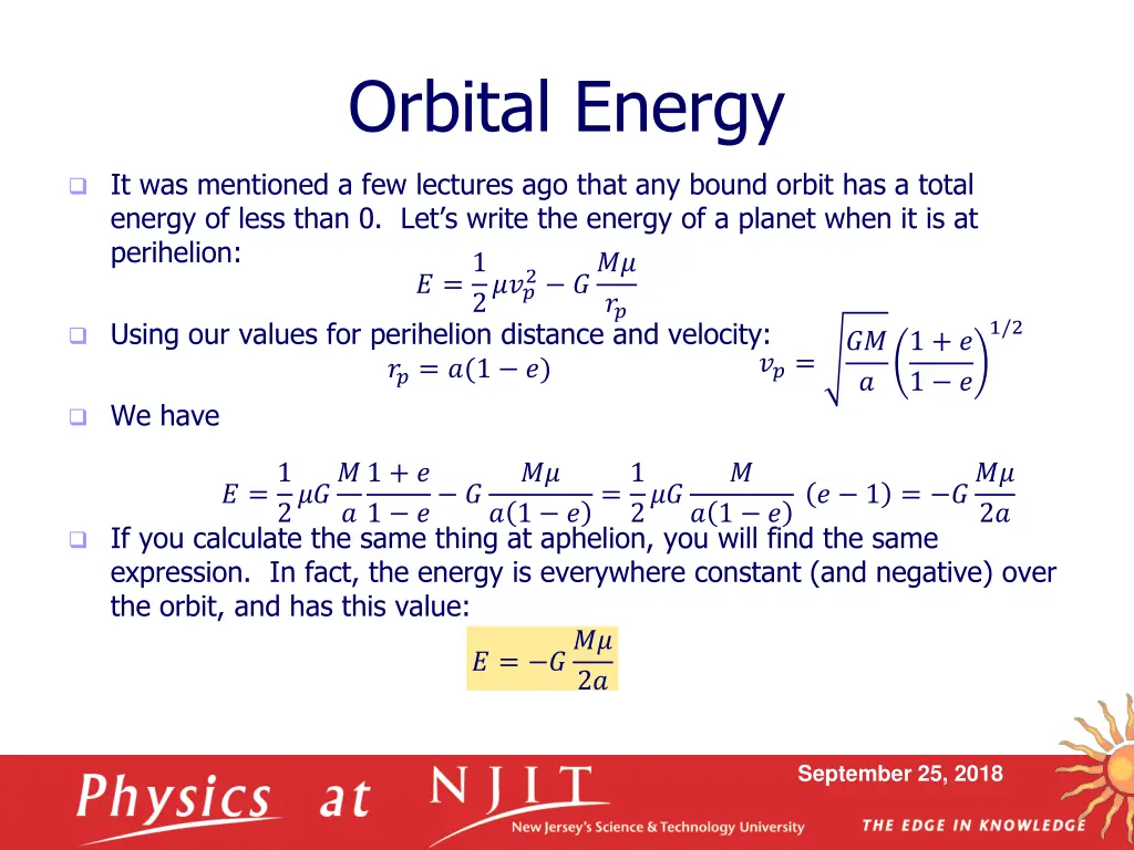 orbital energy