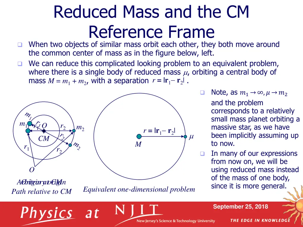 reduced mass and the cm reference frame